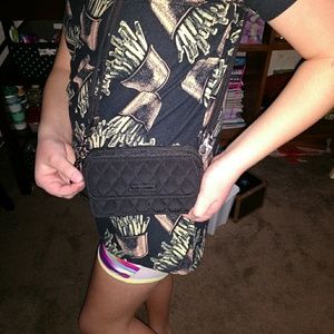 New Vera Bradley Black Quilted Crossbody